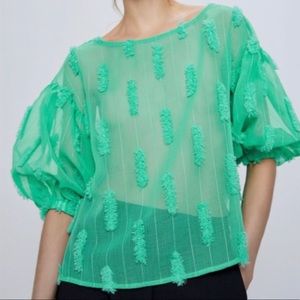 Green Sheer Zara Top